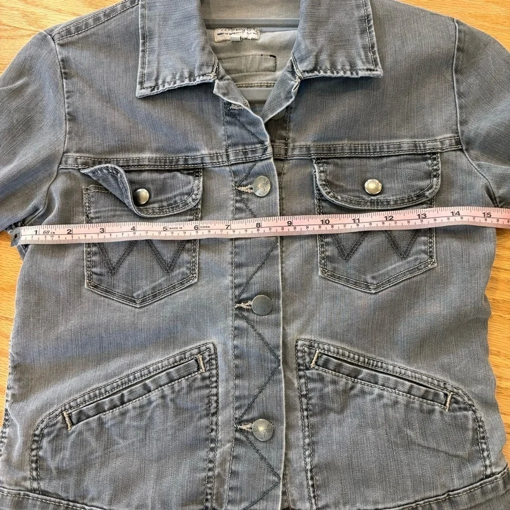 🐎 Vintage Wrangler Gray Denim Jacket - size S​​​​​ - Picture 4 of 11